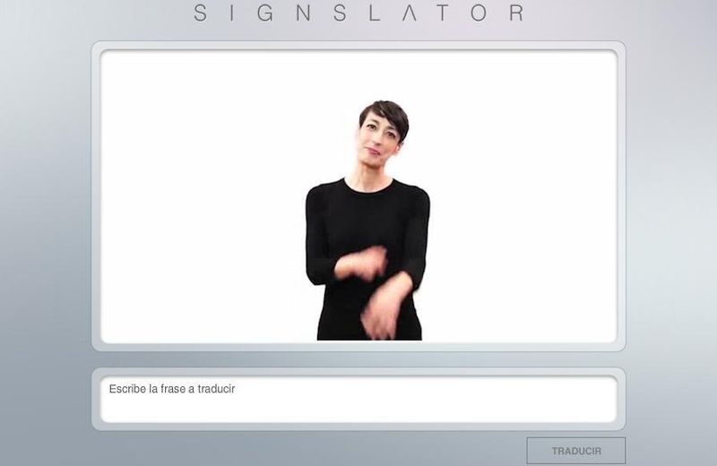 Signslator: traductor en línea de español a lenguaje de signos