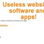 Useless websites: listado de sitios, software y aplicaciones inútiles