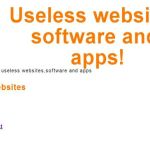 Useless websites: listado de sitios, software y aplicaciones inútiles