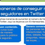 Infografía con 10 consejos para ganar seguidores en Twitter
