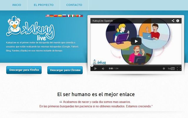 Kakuy Live, buscador que hace sociales las búsquedas en los principales motores