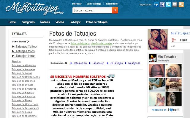 MisTatuajes, gran galería fotográfica de tatuajes para inspirarte