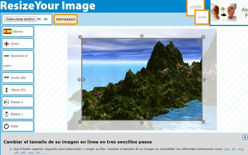 Resize Your Image: redimensiona online imágenes y fotos