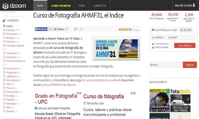 Un excelente curso de fotografía para seguir en línea