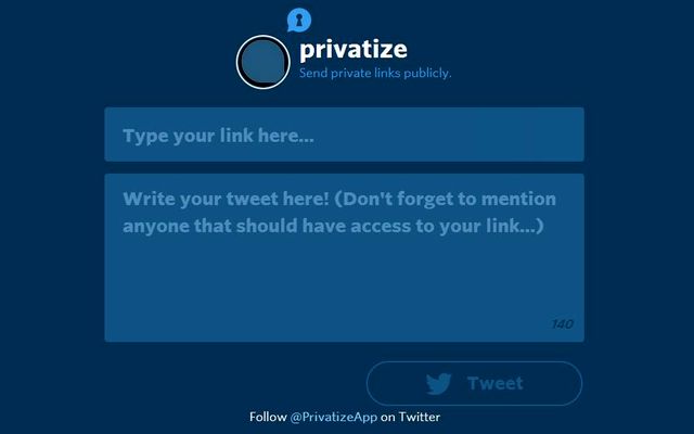 Privatize, comparte enlaces privados en Twitter con usuarios concretos