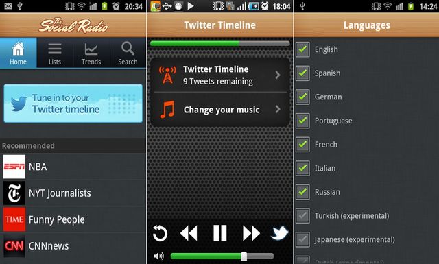 The Social Radio, escucha tu timeline de Twitter como una radio (Android e iOS)