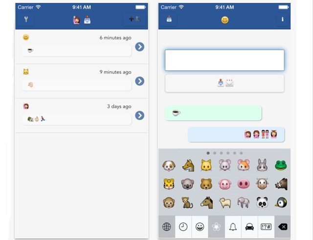 Emojli, mensajería móvil únicamente con emojis (iOS)