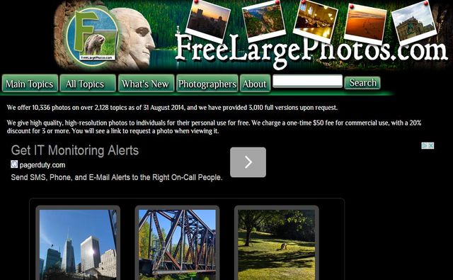FreeLargePhotos, más de 10000 fotos gratis para uso personal