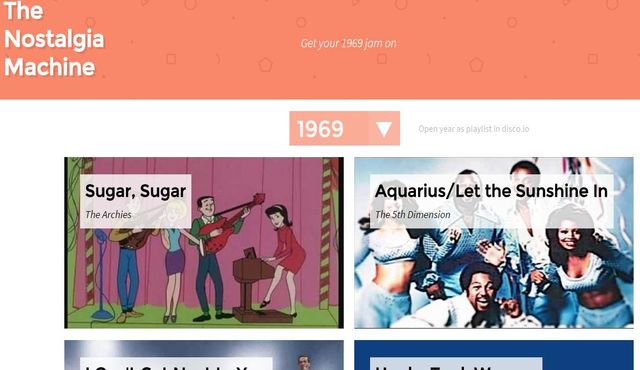 The Nostalgia Machine para escuchar música de otros tiempos