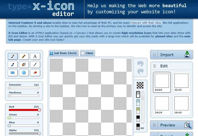 X-Icon Editor, diseña online tus propios iconos