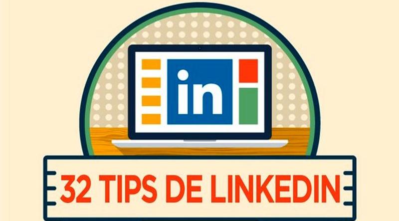 Infografía con 32 tips tuiteables para LinkedIn