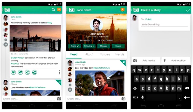 La red social tsu también dispone de apps móviles
