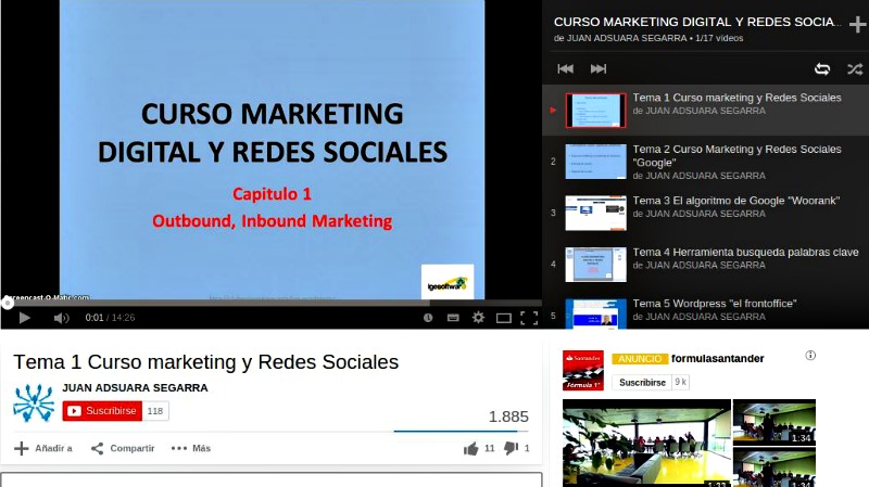 Vídeo curso gratuito de marketing digital y redes sociales