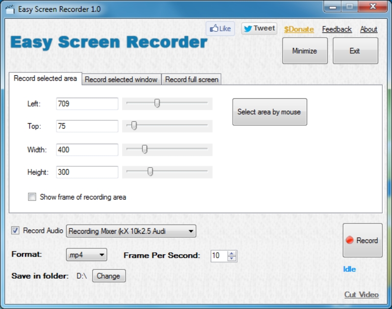 Easy Screen Recorder: graba screencasts en varios formatos