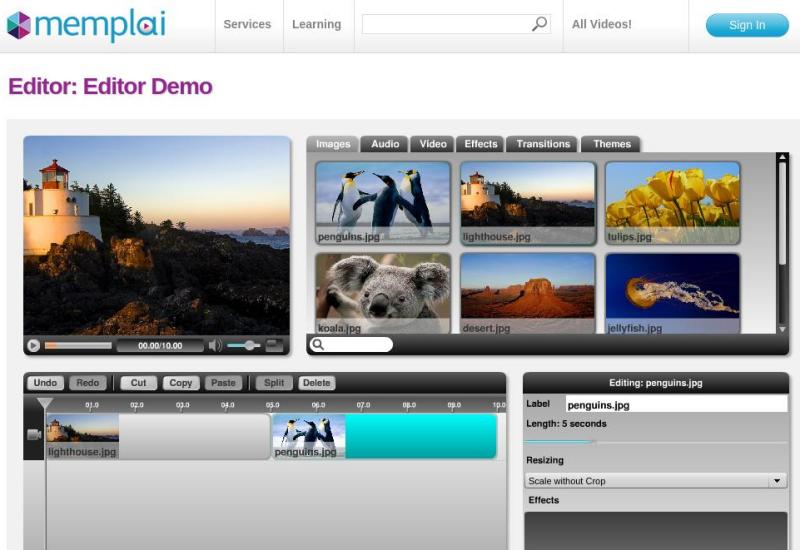 Memplai: gran editor de vídeo online individual o colaborativo