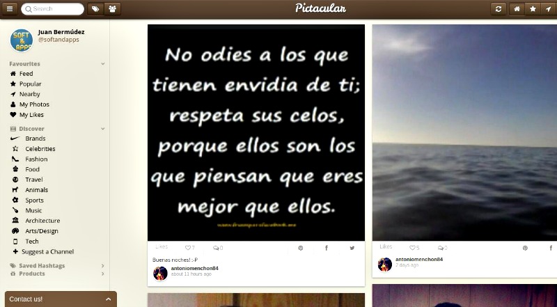Pictacular: visualiza Instagram al estilo Pinterest