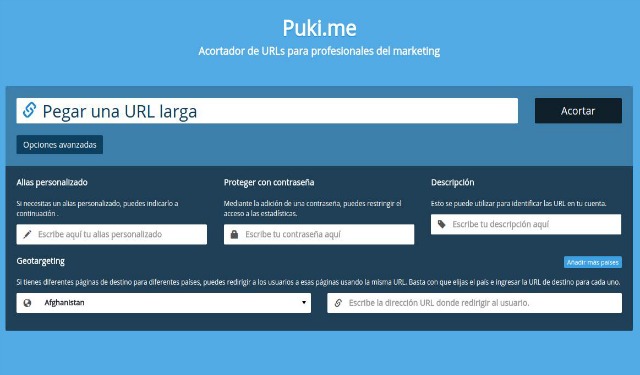 Puki: un acortador de URLs para profesionales del marketing