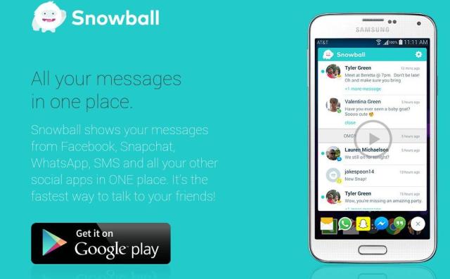 Snowball: app Android que unifica plataformas de mensajería