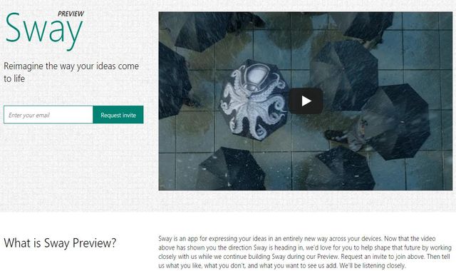 Sway: utilidad web para crear presentaciones de la mano de Microsoft