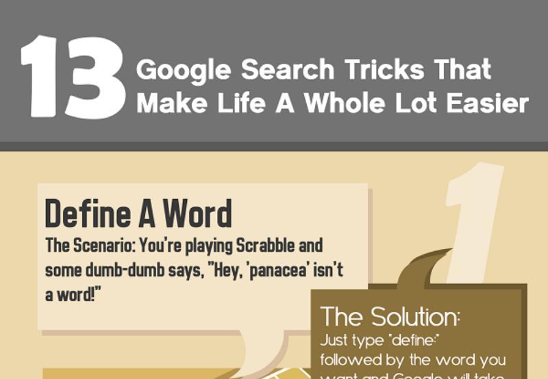 Infografía con 13 tips para facilitar tus búsquedas en Google