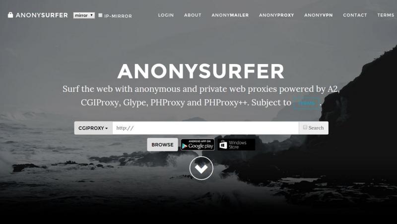 AnonySurfer: sitio para navegar por la web de forma anónima