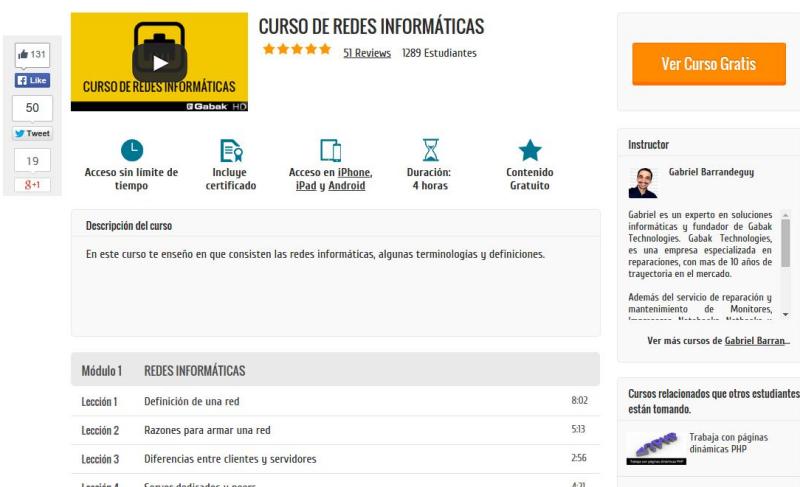 Curso gratuito de redes informáticas en 53 lecciones