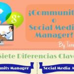 Infografía con las diferencias entre Community y Social Media Manager