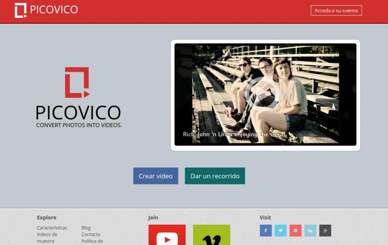 Picovico: crea bonitos vídeos con tus fotografías