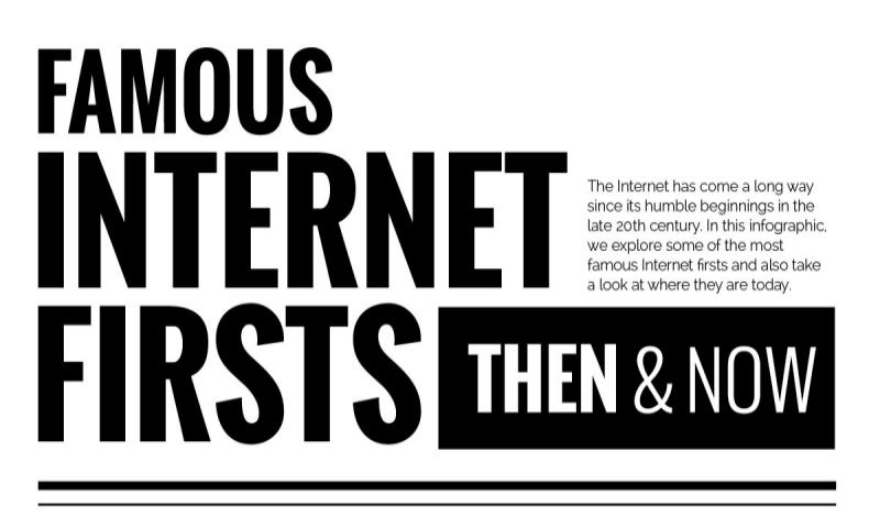 La primera vez que ocurrió algo en internet (infografía)