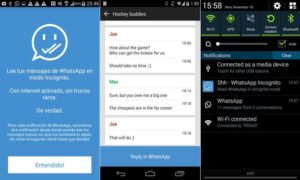 Shh - ver mensajes de WhatsApp en modo incognito