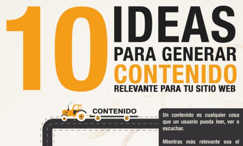 Diez ideas para generar contenido relevante para tu blog (infografía)