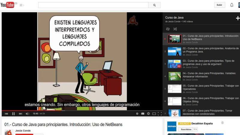 Un curso de Java para principiantes en 40 vídeos