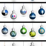 Christmas Social Icons: iconos sociales vectoriales con motivos navideños