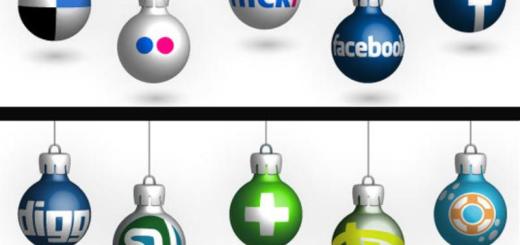 Christmas Social Icons: iconos sociales vectoriales con motivos navideños