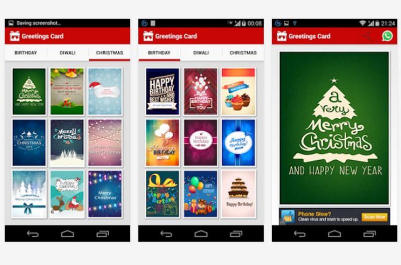 Greetings Cards: app Android para crear y enviar tarjetas de Navidad