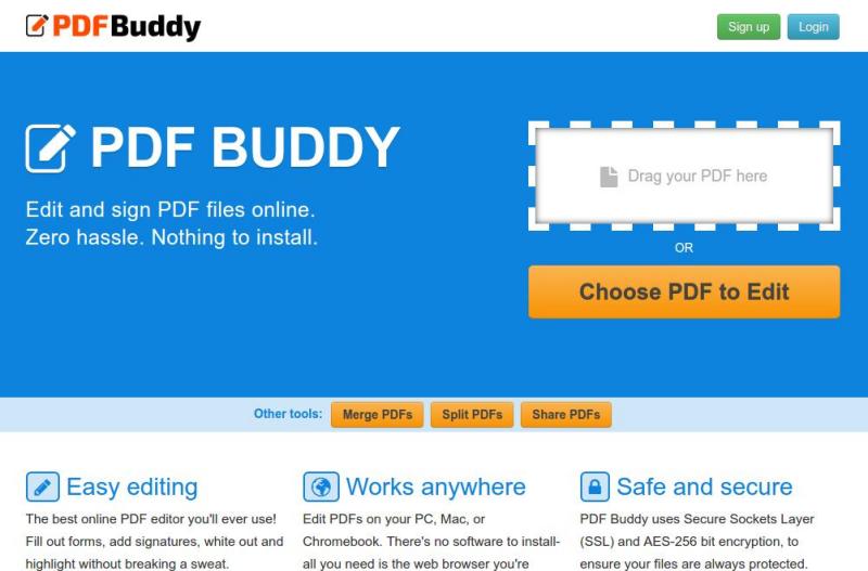 PDF Buddy: edita tus documentos PDF en línea y gratis