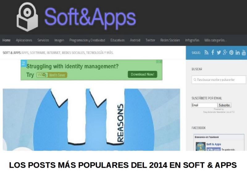 Los posts más populares de 2014 en Soft & Apps