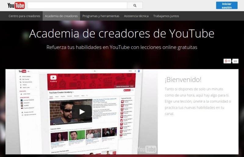 Academia de creadores de YouTube para convertirte en un Youtuber