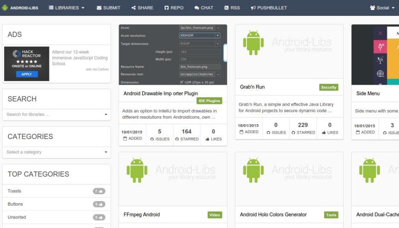 Android-Libs: librerías y recursos gratuitos para desarrolladores Android