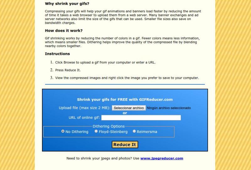 Gif Reducer: utilidad web gratuita para comprimir animaciones GIF