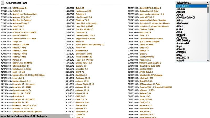 Linux Screenshot: capturas de las distribuciones Linux del 2003 a la actualidad