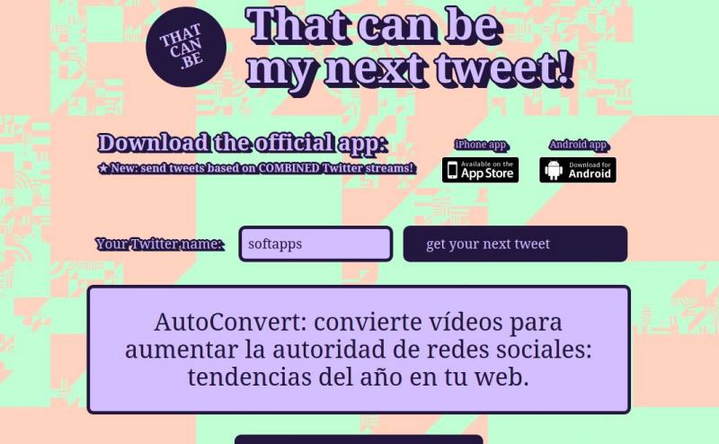 Web que genera automáticamente tus próximos tweets