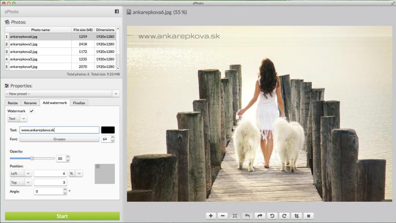 sPhoto: software gratis para editar lotes de imágenes