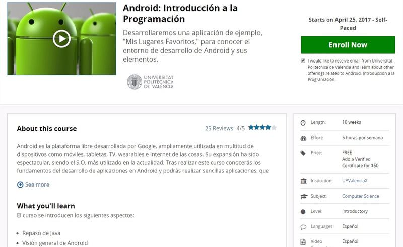 Introducción a la programación para Android (curso gratuito)