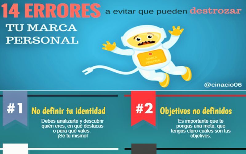 Los 14 errores que pueden destrozar tu marca personal (infografía)
