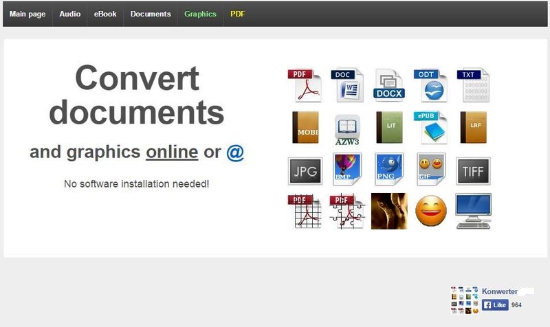 Konwerter: un sitio web para convertir todo tipo de archivos
