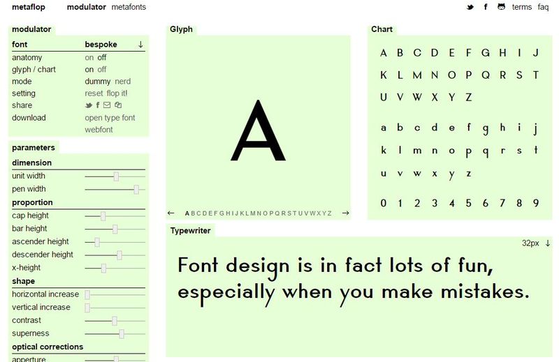 Modulator: crear gratis tus fuentes de texto con esta aplicación web