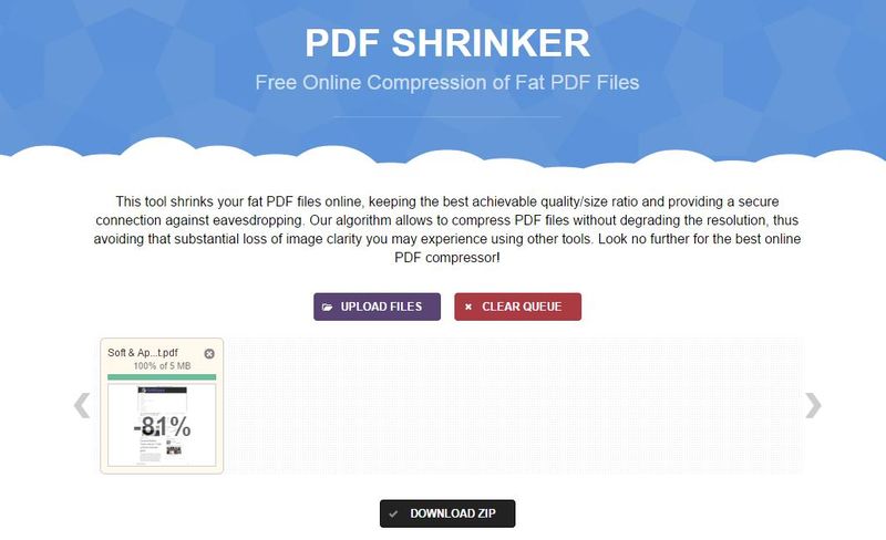 PDF Shrinker: herramienta web para comprimir documentos PDF