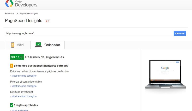PageSpeed Insights: herramienta de Google para medir la velocidad de carga de los sitios