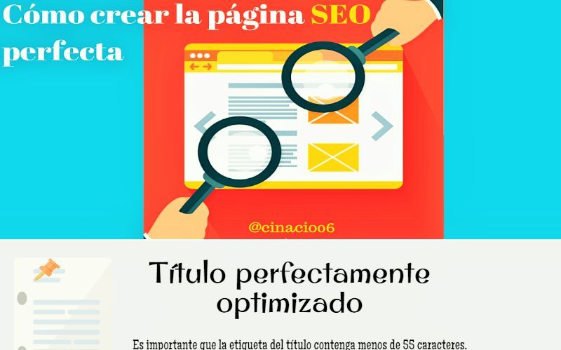 Aprende cómo crear una página SEO perfecta (infografía)